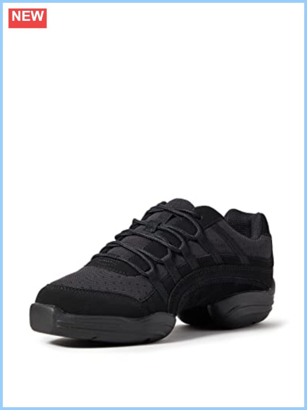 Capezio Studio Dance Shoes Split Sole PU Nubuck Mesh Lace Up